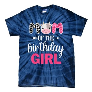 Mom Of The Birthday Farm Cow Mommy Mama Mother 1st Tie-Dye T-Shirt