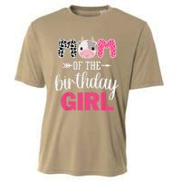 Mom Of The Birthday Farm Cow Mommy Mama Mother 1st Cooling Performance Crew T-Shirt