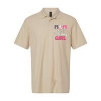 Mom Of The Birthday Farm Cow Mommy Mama Mother 1st Softstyle Adult Sport Polo