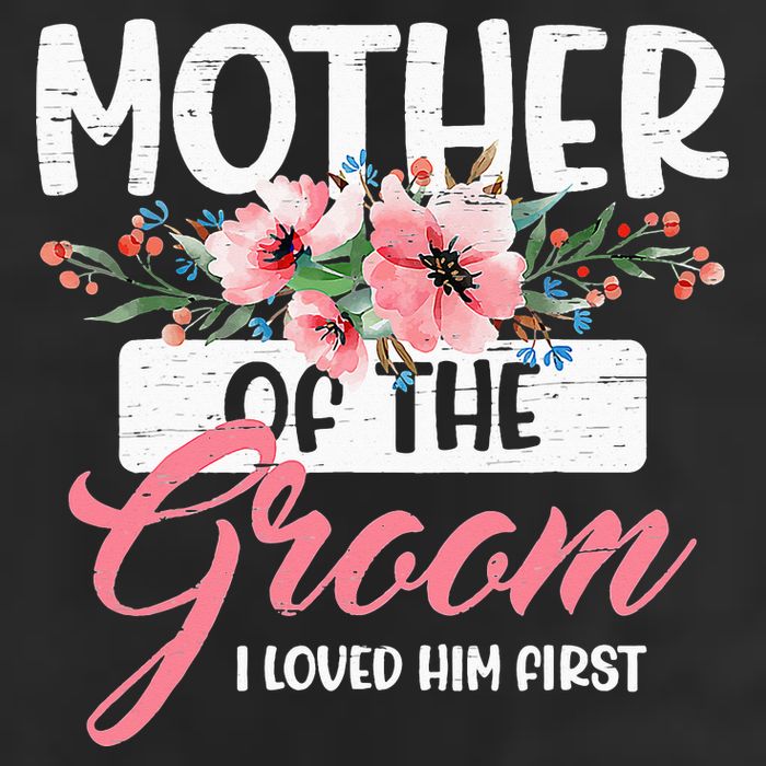 Mother Of The Groom I Loved Him First Funny Mothers Day Mama 7 Panel Mesh Trucker Snapback Hat