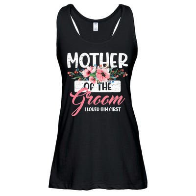Mother Of The Groom I Loved Him First Funny Mothers Day Mama Ladies Essential Flowy Tank