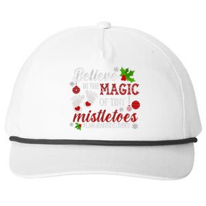 Magic Of Tiny Mistletoes Labor And Delivery Christmas Snapback Five-Panel Rope Hat