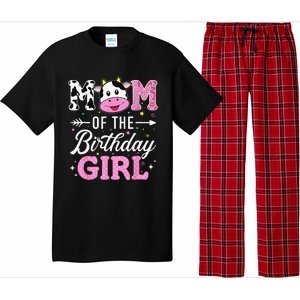 Mom Of The Birthday Funny Farm Cow Mother Mommy Mama Pajama Set