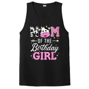 Mom Of The Birthday Funny Farm Cow Mother Mommy Mama PosiCharge Competitor Tank