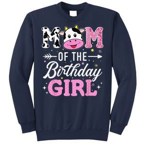 Mom Of The Birthday Funny Farm Cow Mother Mommy Mama Sweatshirt