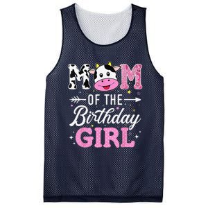 Mom Of The Birthday Funny Farm Cow Mother Mommy Mama Mesh Reversible Basketball Jersey Tank