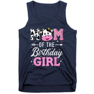 Mom Of The Birthday Funny Farm Cow Mother Mommy Mama Tank Top