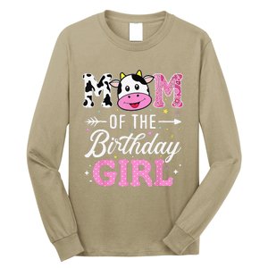 Mom Of The Birthday Funny Farm Cow Mother Mommy Mama Long Sleeve Shirt