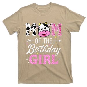 Mom Of The Birthday Funny Farm Cow Mother Mommy Mama T-Shirt