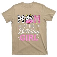 Mom Of The Birthday Funny Farm Cow Mother Mommy Mama T-Shirt