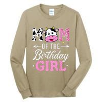 Mom Of The Birthday Funny Farm Cow Mother Mommy Mama Tall Long Sleeve T-Shirt