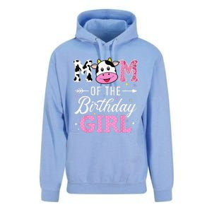 Mom Of The Birthday Funny Farm Cow Mother Mommy Mama Unisex Surf Hoodie