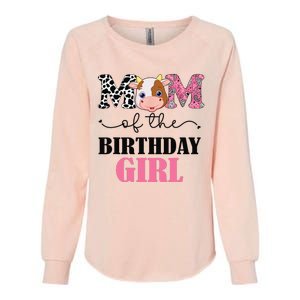 Mom of The Birthday Farm Cow Mommy Mama 1st Womens California Wash Sweatshirt