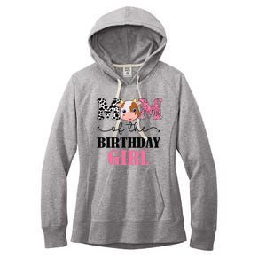 Mom of The Birthday Farm Cow Mommy Mama 1st Women's Fleece Hoodie