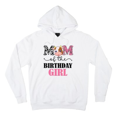 Mom of The Birthday Farm Cow Mommy Mama 1st Hoodie