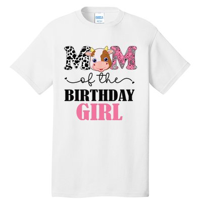 Mom of The Birthday Farm Cow Mommy Mama 1st Tall T-Shirt