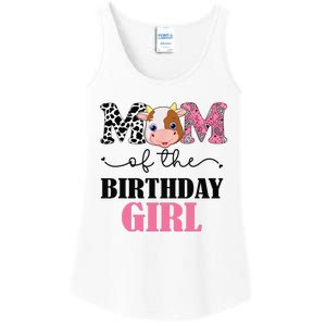 Mom of The Birthday Farm Cow Mommy Mama 1st Ladies Essential Tank