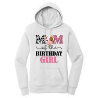 Mom of The Birthday Farm Cow Mommy Mama 1st Women's Pullover Hoodie