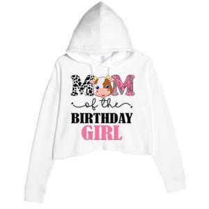 Mom of The Birthday Farm Cow Mommy Mama 1st Crop Fleece Hoodie