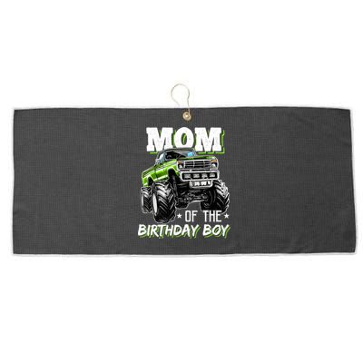 Mom Of The Birthday Boy Monster Truck Birthday Novelty Gift Large Microfiber Waffle Golf Towel