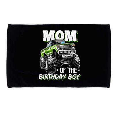 Mom Of The Birthday Boy Monster Truck Birthday Novelty Gift Microfiber Hand Towel