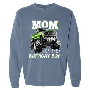 Mom Of The Birthday Boy Monster Truck Birthday Novelty Gift Garment-Dyed Sweatshirt