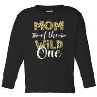 Mom Of The Wild One Zoo Themed 1st Birthday Party Toddler Long Sleeve Shirt