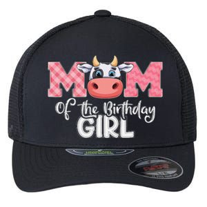 Mom of The Birthday Cow Family Cow Farm Matching Flexfit Unipanel Trucker Cap