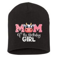 Mom of The Birthday Cow Family Cow Farm Matching Short Acrylic Beanie