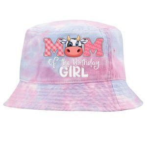 Mom of The Birthday Cow Family Cow Farm Matching Tie-Dyed Bucket Hat