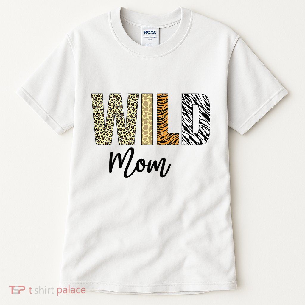 Mom Of The Wild One Zoo Birthday Safari Jungle Animal Tall T-Shirt