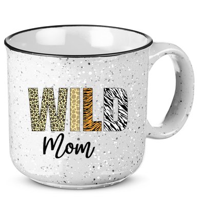 Mom Of The Wild One Zoo Birthday Safari Jungle Animal 15oz Campfire Ceramic Mug