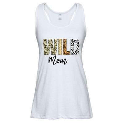 Mom Of The Wild One Zoo Birthday Safari Jungle Animal Ladies Essential Flowy Tank