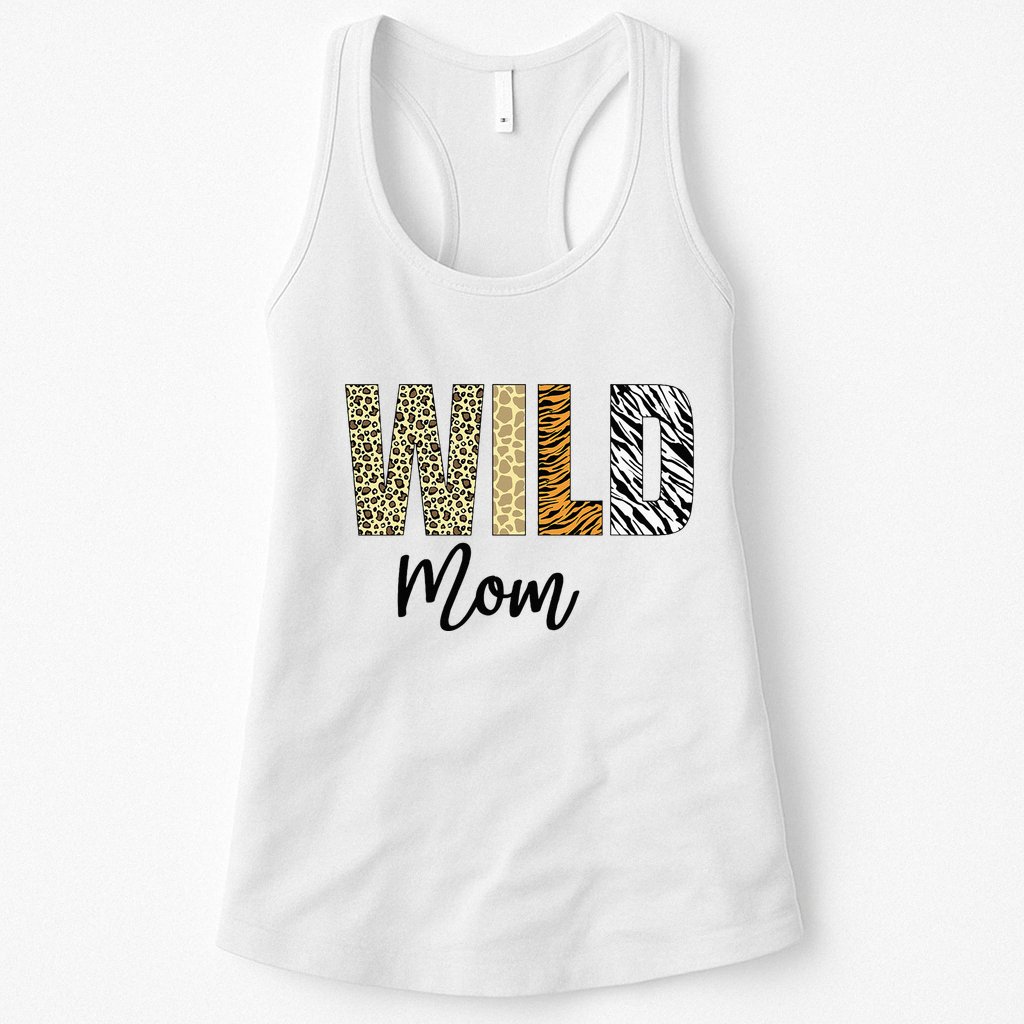 Mom Of The Wild One Zoo Birthday Safari Jungle Animal Womens Tank Top