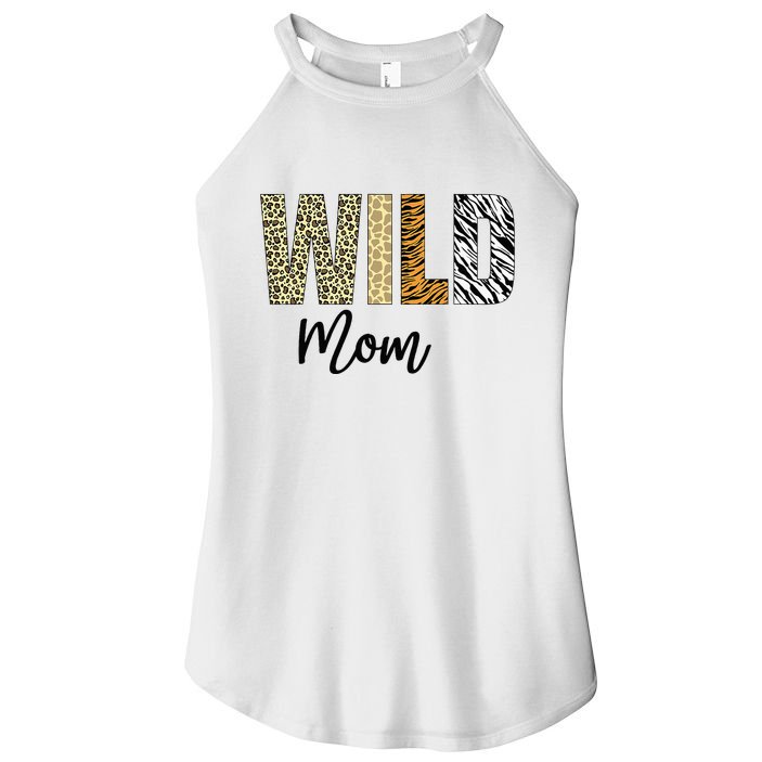 Mom Of The Wild One Zoo Birthday Safari Jungle Animal Women's Perfect Tri Rocker Tank