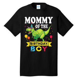 Mommy Of The Birthday TRex RAWR Dinosaur Birthday Tall T-Shirt