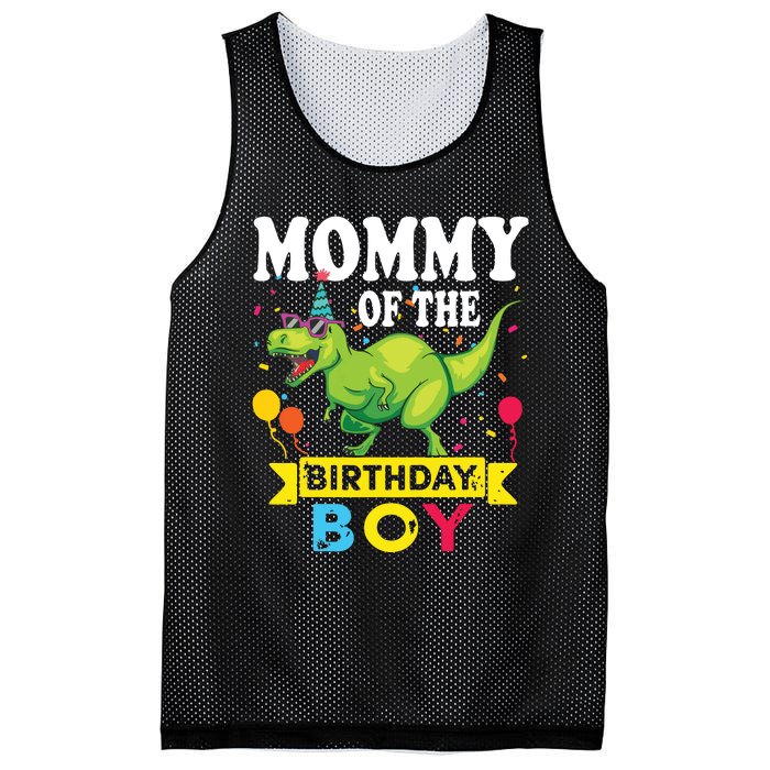 Mommy Of The Birthday TRex RAWR Dinosaur Birthday Mesh Reversible Basketball Jersey Tank