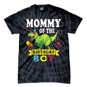 Mommy Of The Birthday TRex RAWR Dinosaur Birthday Tie-Dye T-Shirt