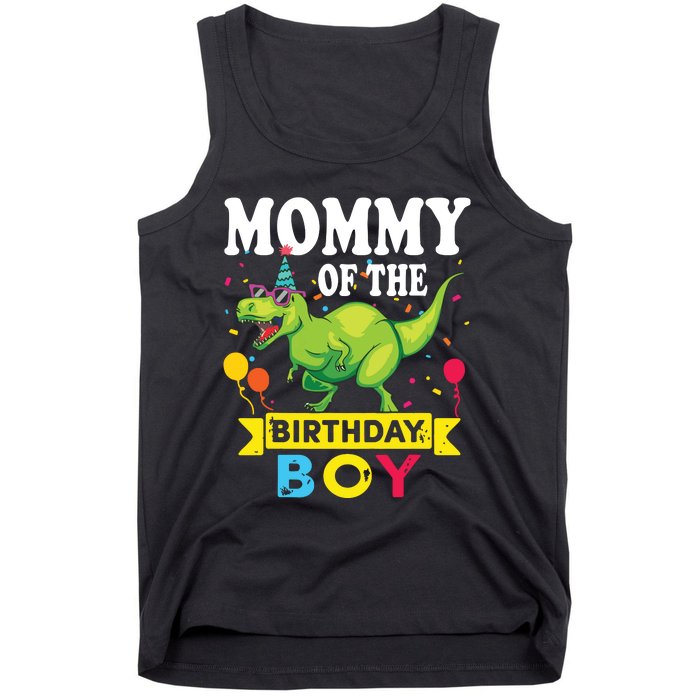 Mommy Of The Birthday TRex RAWR Dinosaur Birthday Tank Top