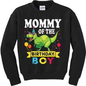 Mommy Of The Birthday TRex RAWR Dinosaur Birthday Kids Sweatshirt