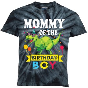 Mommy Of The Birthday TRex RAWR Dinosaur Birthday Kids Tie-Dye T-Shirt