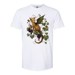 Mystical Orange Tabby Dragon Cat Fae With Grapevines Softstyle CVC T-Shirt