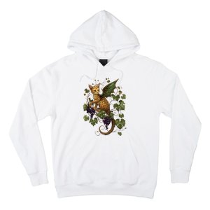 Mystical Orange Tabby Dragon Cat Fae With Grapevines Hoodie