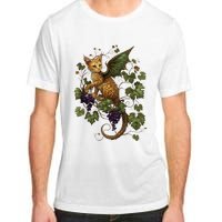 Mystical Orange Tabby Dragon Cat Fae With Grapevines Adult ChromaSoft Performance T-Shirt