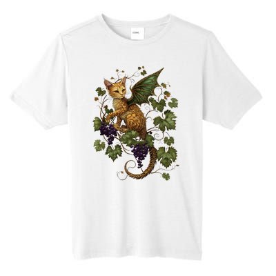 Mystical Orange Tabby Dragon Cat Fae With Grapevines Tall Fusion ChromaSoft Performance T-Shirt