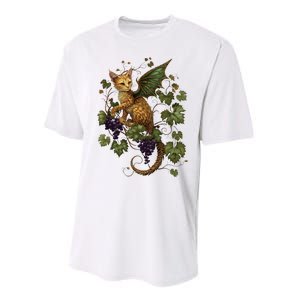 Mystical Orange Tabby Dragon Cat Fae With Grapevines Performance Sprint T-Shirt