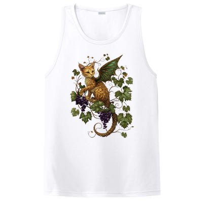 Mystical Orange Tabby Dragon Cat Fae With Grapevines PosiCharge Competitor Tank