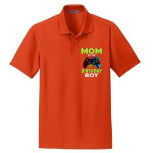 Mom Of The Birthday Matching Video Gamer Birthday Party Dry Zone Grid Polo