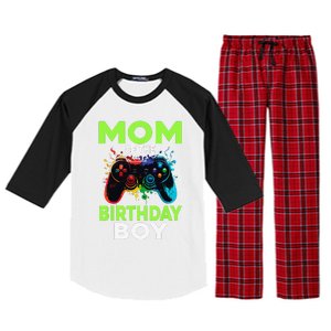 Mom Of The Birthday Matching Video Gamer Birthday Party Raglan Sleeve Pajama Set