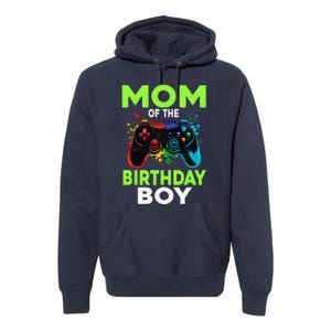 Mom Of The Birthday Matching Video Gamer Birthday Party Premium Hoodie